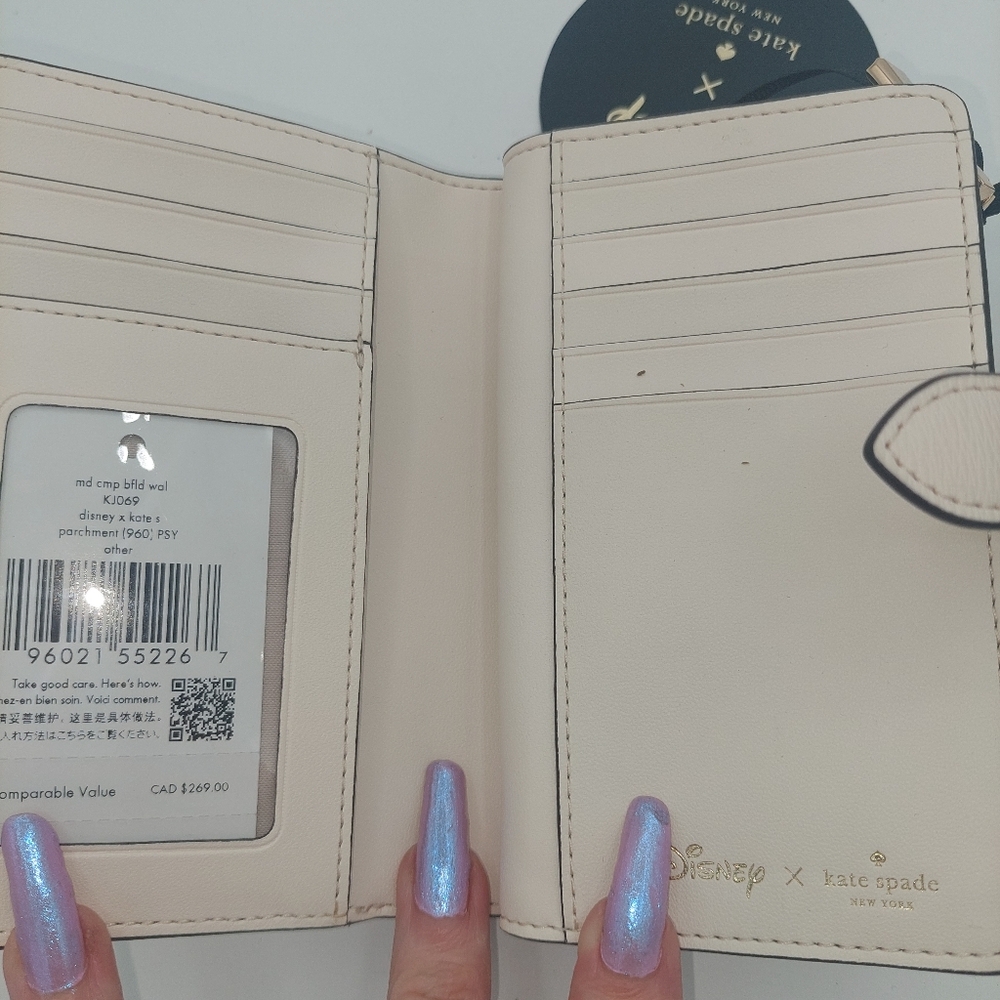 Kate Spade X Disney Muppets med saffiano bifold wallet - Picture 4 of 6